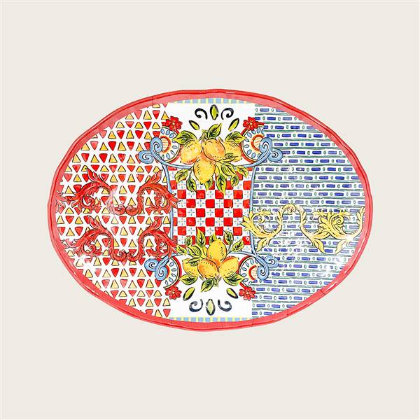 ARCA PIATTO OVALE AMALFI 40X30X2 MELAMIN 
