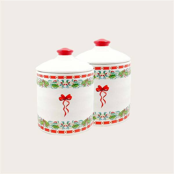 ARCA BARATTOLI 2PZ CERAMICA NATALE 11,5CM – H 18CM