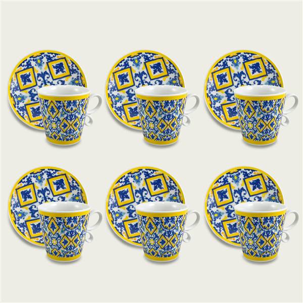 ARCA TAZZINE CAFFE' 6PZ C/PIATTO PANAM 