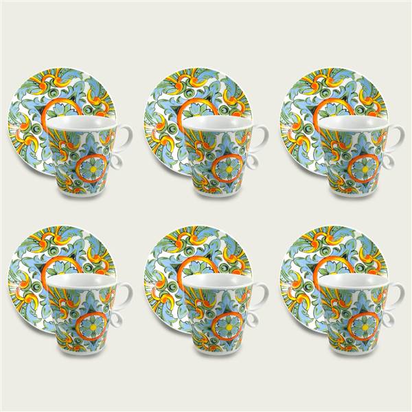 ARCA TAZZINE CAFFE' 6PZ C/PIATTO SMERA 