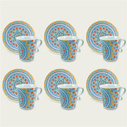 ARCA TAZZINE CAFFE' 6PZ C/PIATTO TIFFANY 