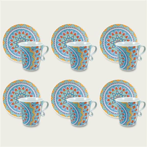 ARCA TAZZINE CAFFE' 6PZ C/PIATTO TIFFANY 