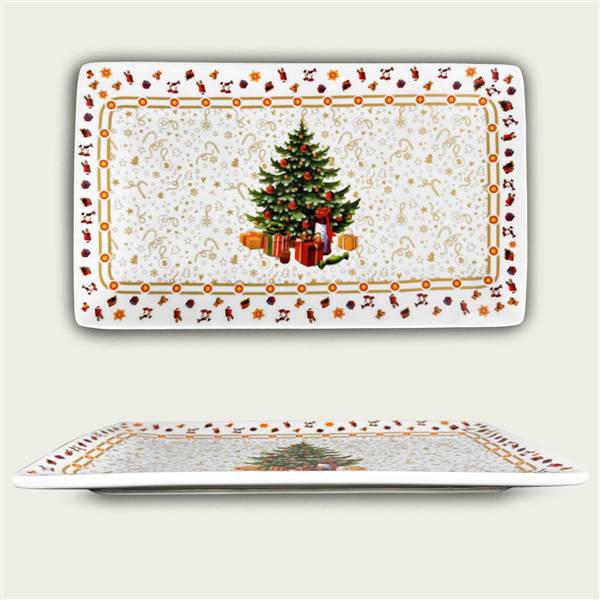 ARCA VASSOIO CHRISTMAS GOLD 27X16CM XMAS NATALE