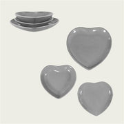 ARCA PIATTO DESSERT CM.20 CUORE GRIGIO 