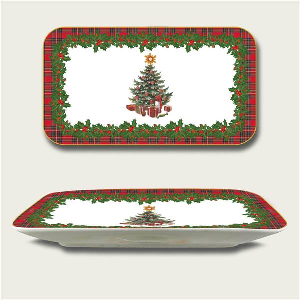 ARCA VASSOIO SCOTTISH CM.27X16 XMAS NATALE