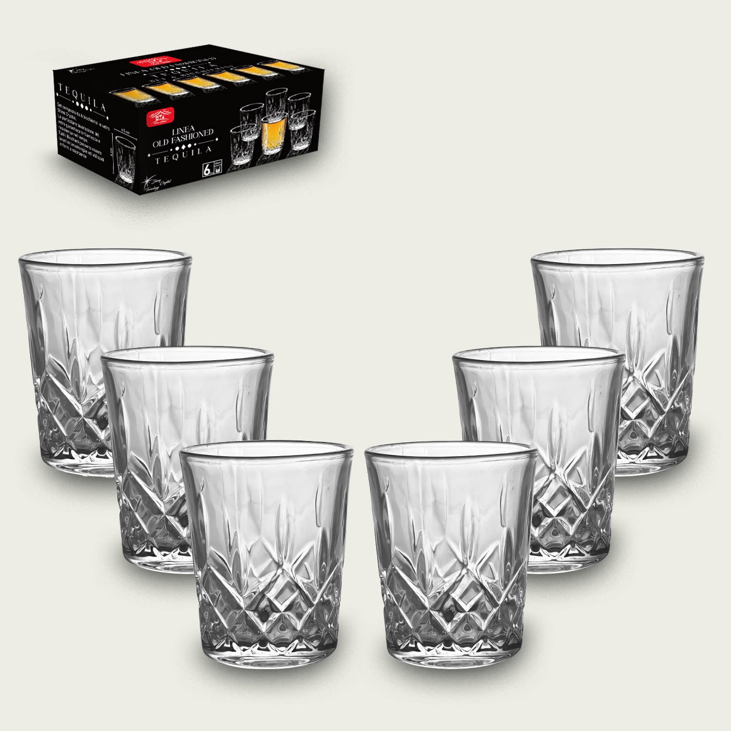ARCA BICCHIERINI 6PZ TEQUILA 65ML