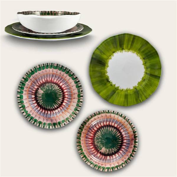 ARCA PIATTO DESSERT CM.22 RAGGIO VERDE MELAMINA