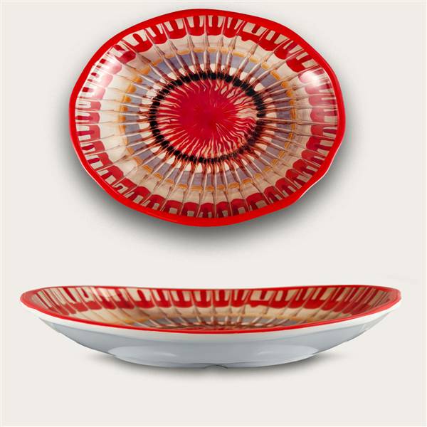 ARCA VASSOIO OVALE 23X17X4 RAGGIO ROSSO MELAMINA