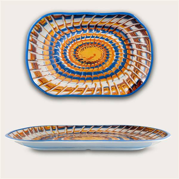 ARCA VASSOIO 45X30X4 MELAM RICCIO BLU 