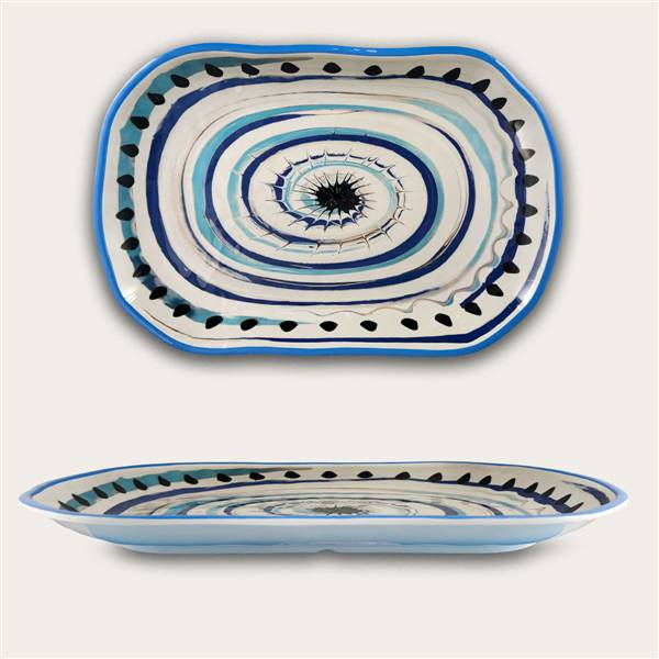ARCA VASSOIO 45X30X4 MELAM SPIRALE BLU 