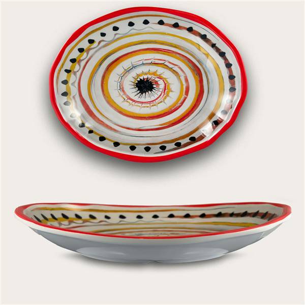 ARCA VASSOIO 23X17X4 MELAM SPIRALE ROSSO 