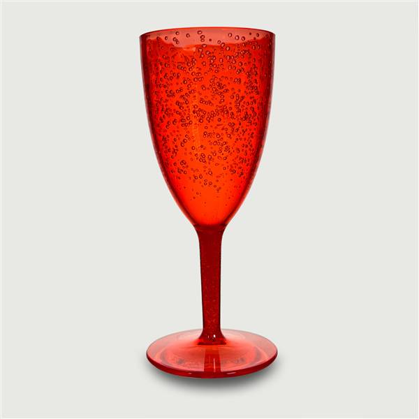 ARCA CALICE ROSSO BUBBLES 8.5-H19.6CM 