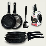 ARCA TRIS PADELLE 20/24/28 STONEGOURMET CON SPATOLA INDUZIONE