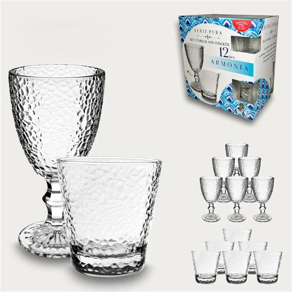 ARCA BICCHIERI 12PZ ARMONIA SERIE PURA 