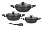 HOME BAVARIA SET TEGAMI 7PZ NERI 
