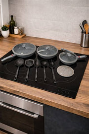 BAVARIA SET PADELLE 12PZ GRIGIE ADATTO AD INDUZIONE