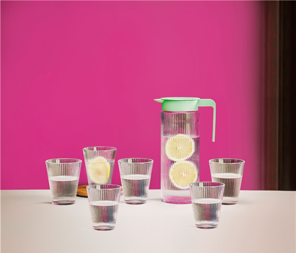 HOME BAVARIA BROCCA SET DRINKING 8PZ BROCCA 1 LITRO