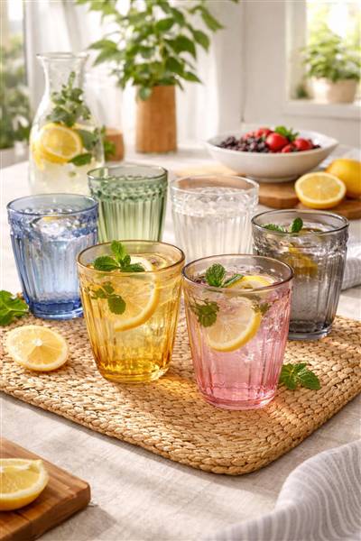 HOME BAVARIA BICCHIERI 6PZ COLORATI 28CL 