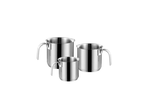 HOME BAVARIA BOLLILATTE SET 3 PEZZI INOX 9/11/13CM INOX 18/10