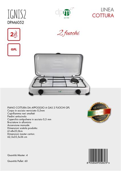 DPM PIANO COTTURA 2 FUOCHI DA APPOGGIO 