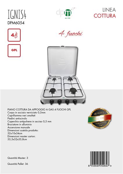 DPM PIANO COTTURA 4 FUOCHI DA APPOGGIO 
