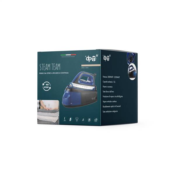 DPM FERRO DA STIRO STEAM TEAM 2000-2250W A RICARICA CONTINUA CAPACITA' SERBATOIO 1,8LT