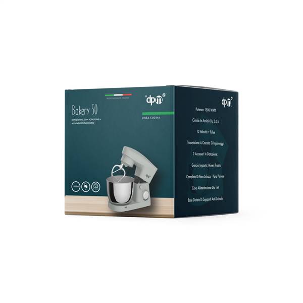 DPM IMPASTATRICE PLANETARIA 5LT GRIGIA 1500W