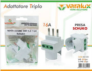 VARALUX ADATTATORE TRIPLO SCHUKO 16A 