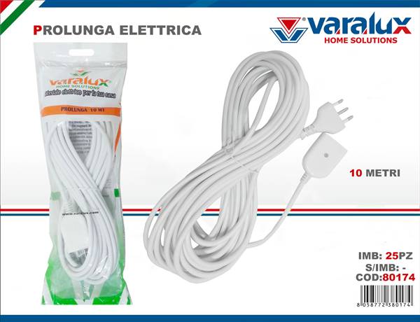 VARALUX PROLUNGA 10MT 16A PRESA BIPA 