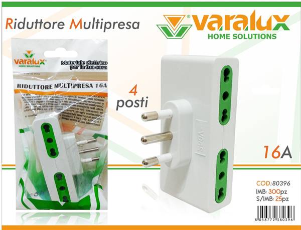 VARALUX ADATTATORE QUADRUPLO 16A 