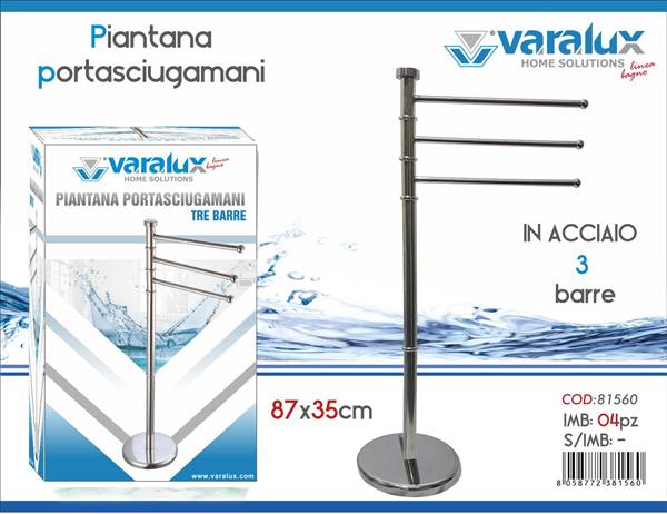 VARALUX PIANTANA PORTASCIUGAMANI 3 BARRE 