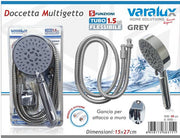VARALUX DOCCETTA CON FLESSIBILE 1,5MT GREY