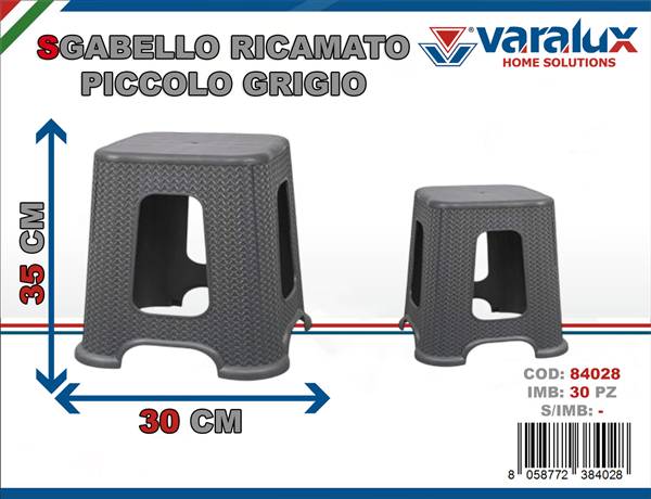 VARALUX SGABELLO PICCOLO GRIGIO 