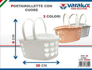 VARALUX CESTINO PORTAMOLLETTA CON CUORI 