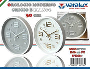 VARALUX OROLOGIO MODERNO BIANCO E GRIGIO 