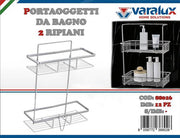 VARALUX PORTAOGGETTI 2 RIPIANI CROMO 