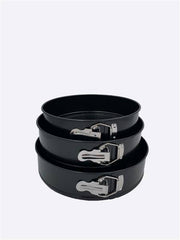 BAVARIA SET 3 TORTIERE TONDE 24/26/28 NE NERE