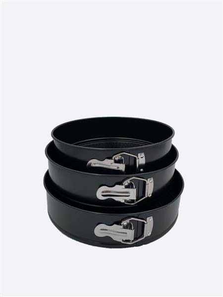 BAVARIA SET 3 TORTIERE TONDE 24/26/28 NE NERE