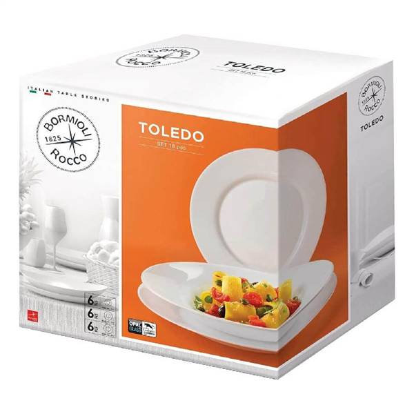 BORMIOLI SERVIZIO PIATTI 18PZ TOLEDO 
