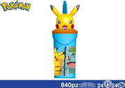 EOL BICCHIERE 3D C/CANN 360ML POKEMON 