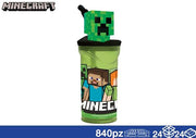 EOL BICCHIERE 3D C/CANN 360ML MINECRAFT 