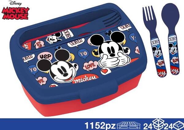 EOL PORTAPRANZO C/POSATE MICKEY 
