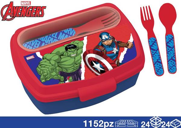 EOL PORTAPRANZO C/POSATE AVENGERS 