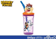 EOL BICCHIERE 3D C/CANN 360ML LOONEY TAZ 