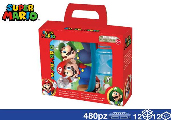 EOL BORRACCIA + PORTAPRANZO SUPER MARIO 