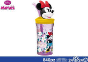 EOL BICCHIERE 3D C/CANN 360ML MINNIE 