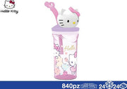 EOL BICCHIERE 3D C/CANN 360ML HELLO KITT 