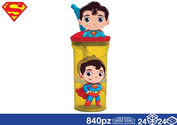 EOL BICCHIERE 3D C/CANN 360ML MINI SUPER SUPERMAN