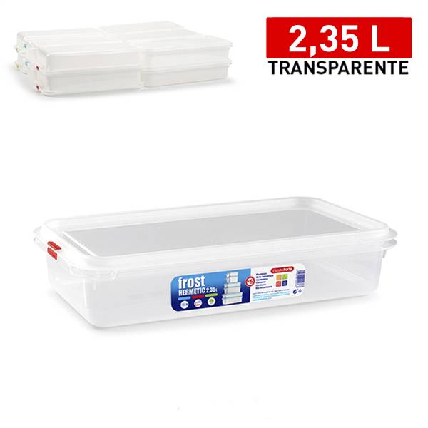 PLASTICFORTE CONTENITORE FROST 2,35L RET BASSO TRASPARENTE N°5