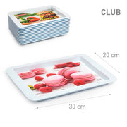 PLASTICFORTE VASSOIO CLUB BIANCO 30X20CM 